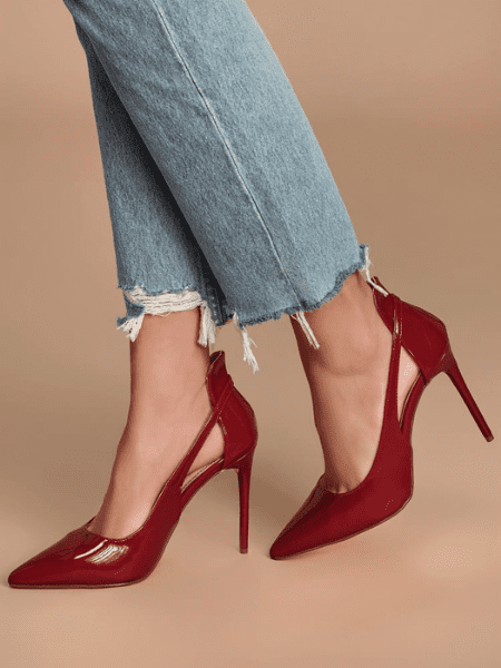 red shoes to wear with black dress