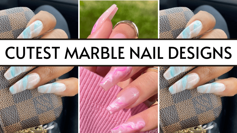 featured image marble nails designs