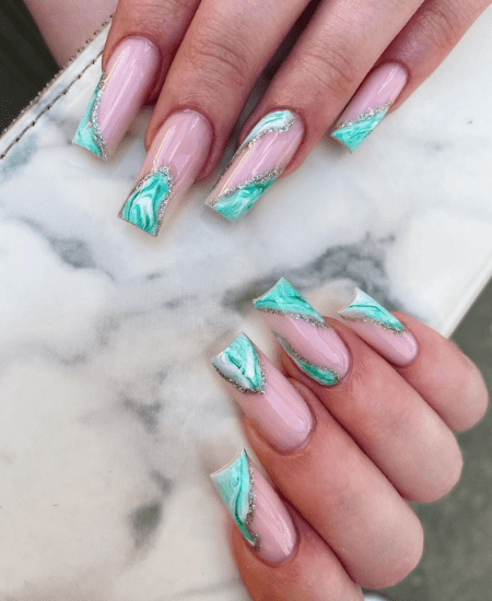 57 Prettiest Marble Nails Designs that are Trendy Chic