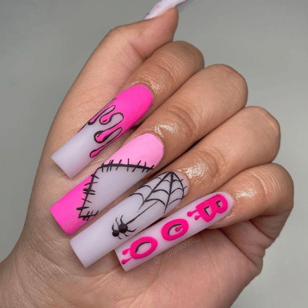 60 Spooky but cute halloween nail designs that are insanely creative
