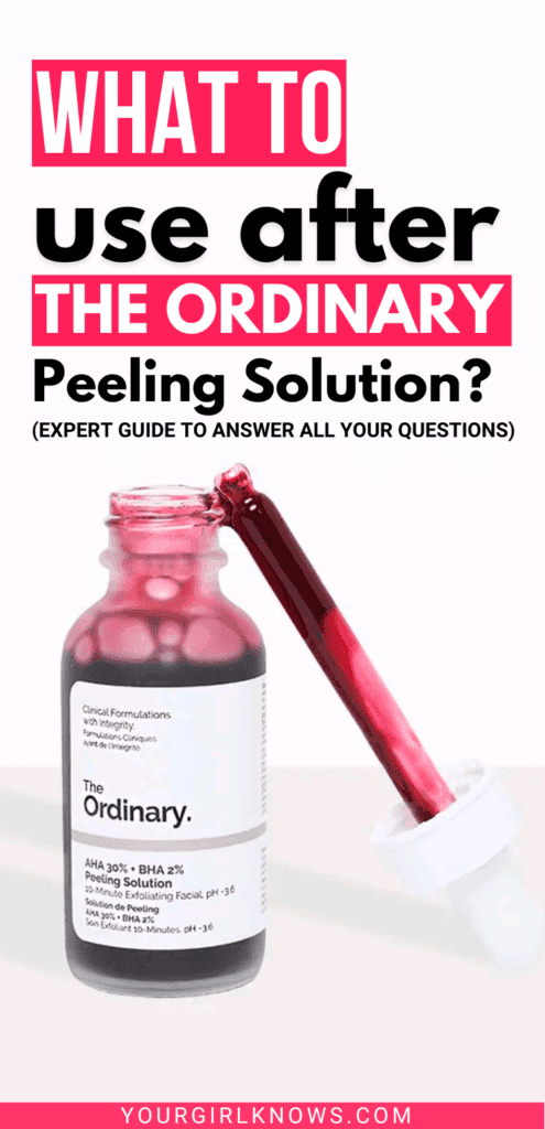 what to use after The Ordinary peeling solution