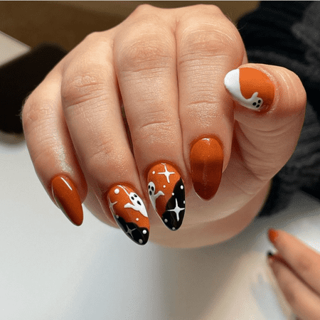 26 Burnt orange Nails That are just so pretty!