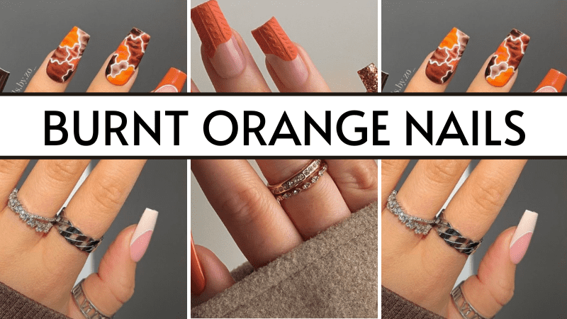 featured image burnt orange nails