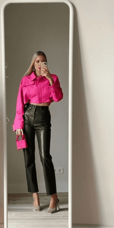 dressy leather pants outfits