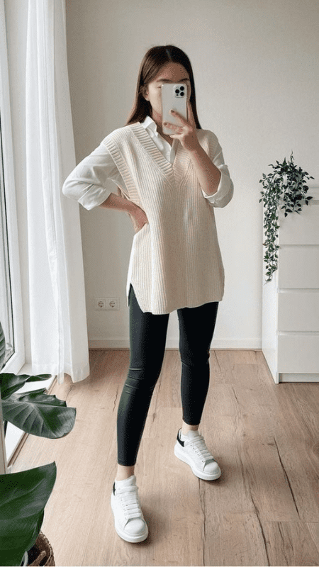 how to style leggings for work