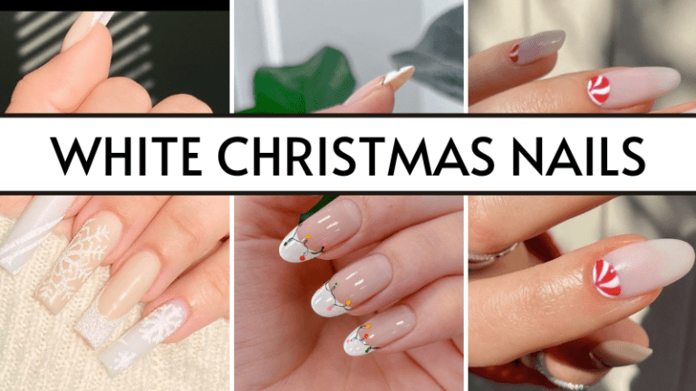 34 White Christmas nails that are so gorgeous, you’d want them all!