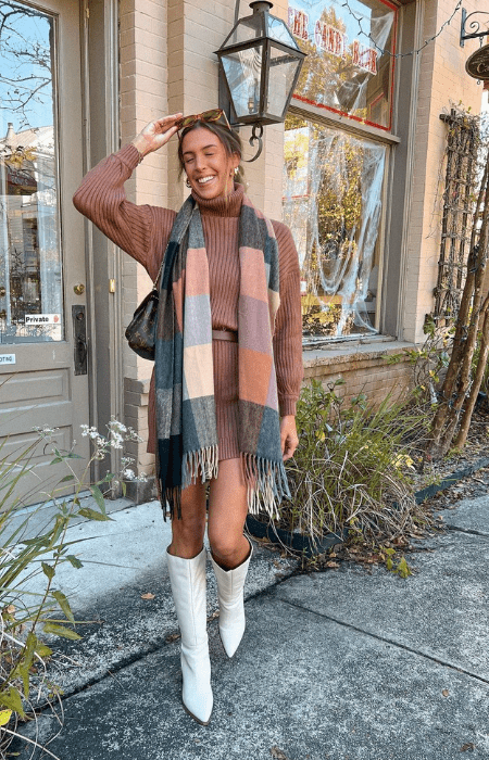 fall sweater dress outfit