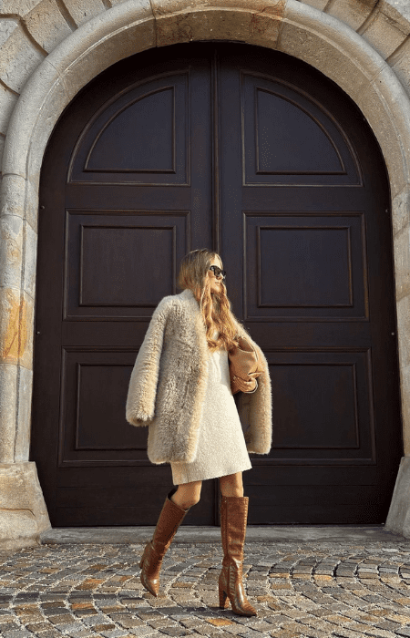 how to style a sweater dress outfit