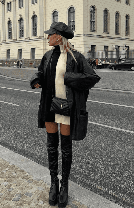 dresses to wear with thigh high boots outfits