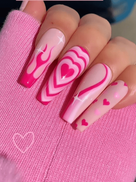 heart design for nails