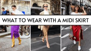 what to wear with a midi skirt outfit