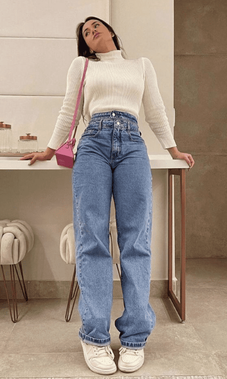 outfits with Wide-Leg Jeans 