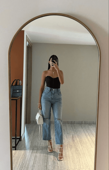 how to wear wide leg jeans