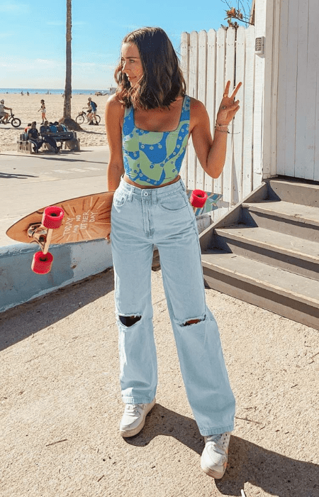  wide leg jeans outfits