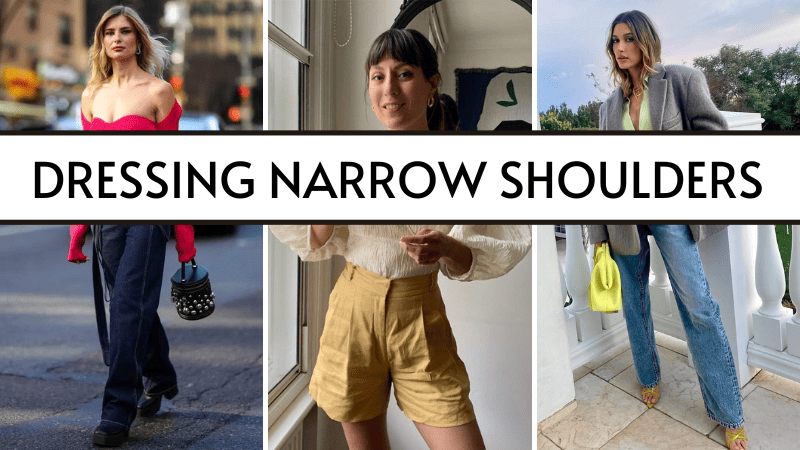 how to dress narrow shoulders woman