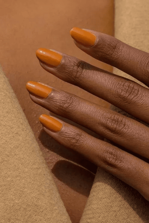 fall nail colors for dark skin
