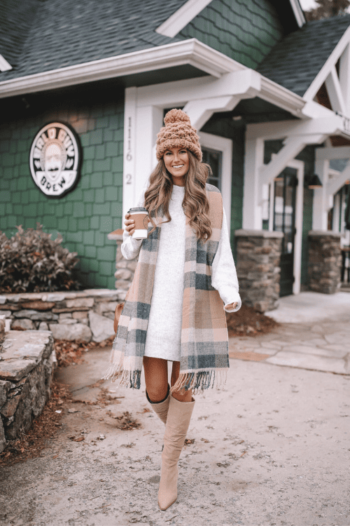 how to style a sweater dress outfits