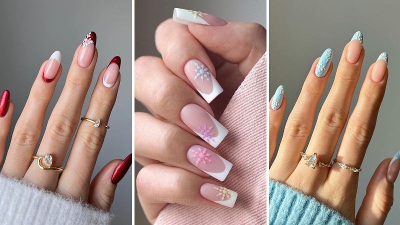 Snowflake Nails Designs