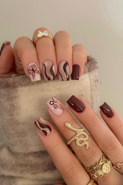 49 Seriously Dope Brown Nails to Make Nails Your Best Accessory!