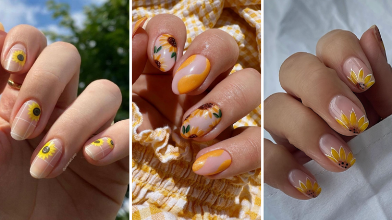 sunflower nails designs