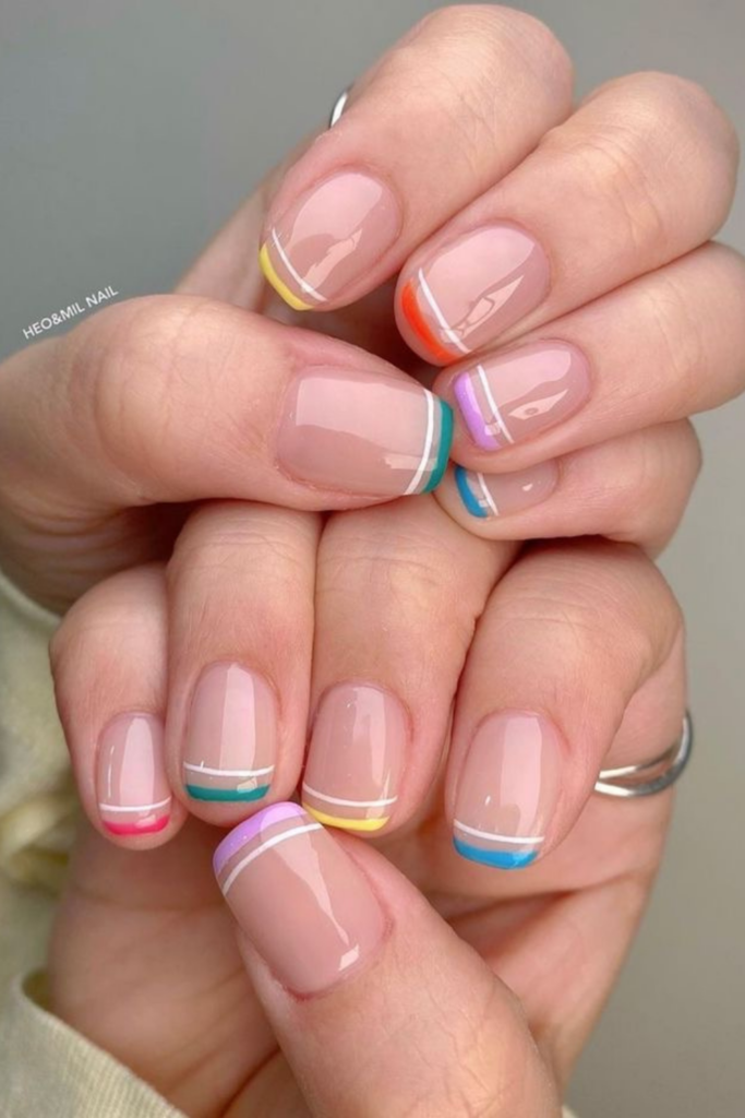 nail art with lines