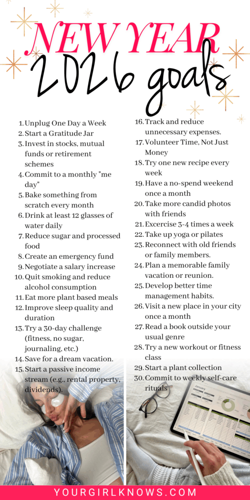 90 New Year 2026 Goals to Manifest Your Best Year Yet