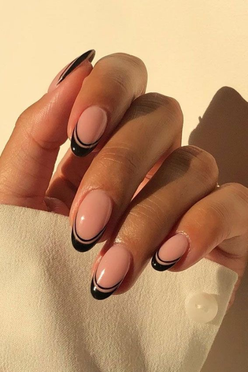 28 Black French Tip Nails That’ll Have You Booking a Nail Appointment ASAP 28 Black French Tip Nails That’ll Have You Booking a Nail Appointment ASAP