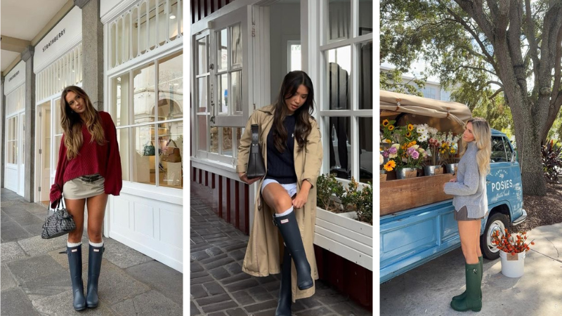 hunter boots outfits