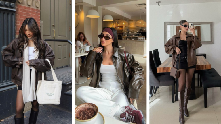 Brown Leather Jacket Outfits