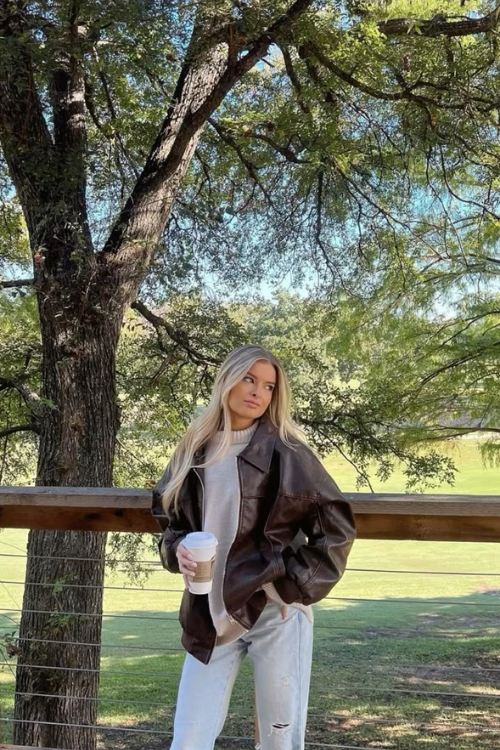 20 Brown Leather Jacket Outfits Cooler Than Any Black One You Own 20 Brown Leather Jacket Outfits Cooler Than Any Black One You Own