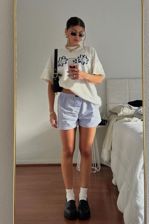 31 Cute Boxer Shorts Outfits Every Cool Girl Is Pinning Right Now 31 Cute Boxer Shorts Outfits Every Cool Girl Is Pinning Right Now
