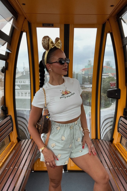 Pooh graphic tee with printed boxers