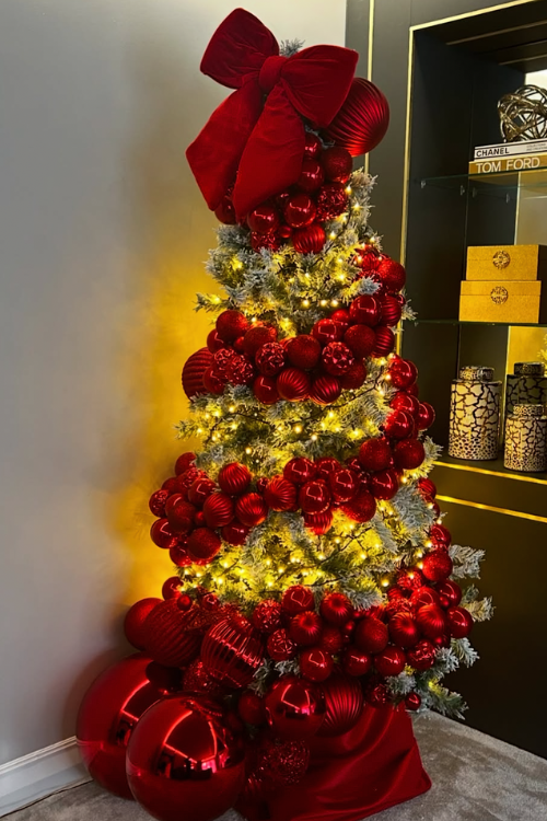 The 12 Red Christmas Trees Everyone’s Obsessed With This Season The 12 Red Christmas Trees Everyone’s Obsessed With This Season