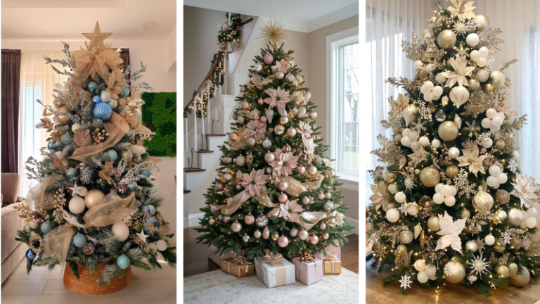 champagne christmas trees