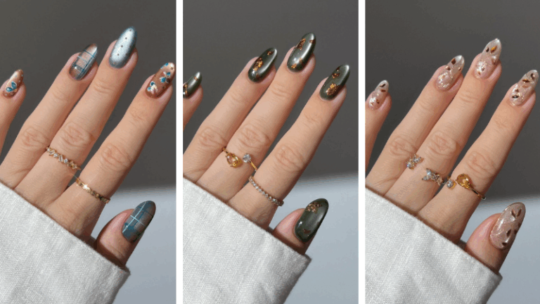 fall cat eye nails