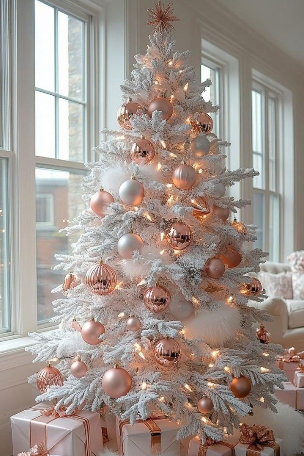 The 19 White Christmas Trees That Turn Your Home Into a Snowy Fairytale The 19 White Christmas Trees That Turn Your Home Into a Snowy Fairytale