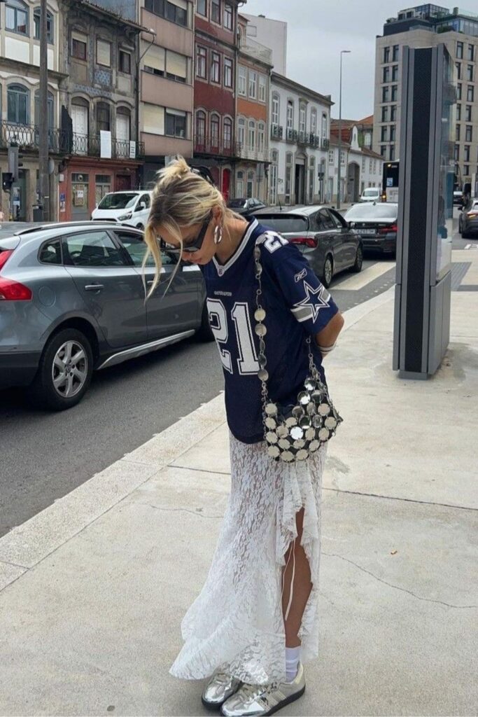 18 Football Jersey Outfits You’ll Want to Wear Even When You’re Not at a Game lace and league
