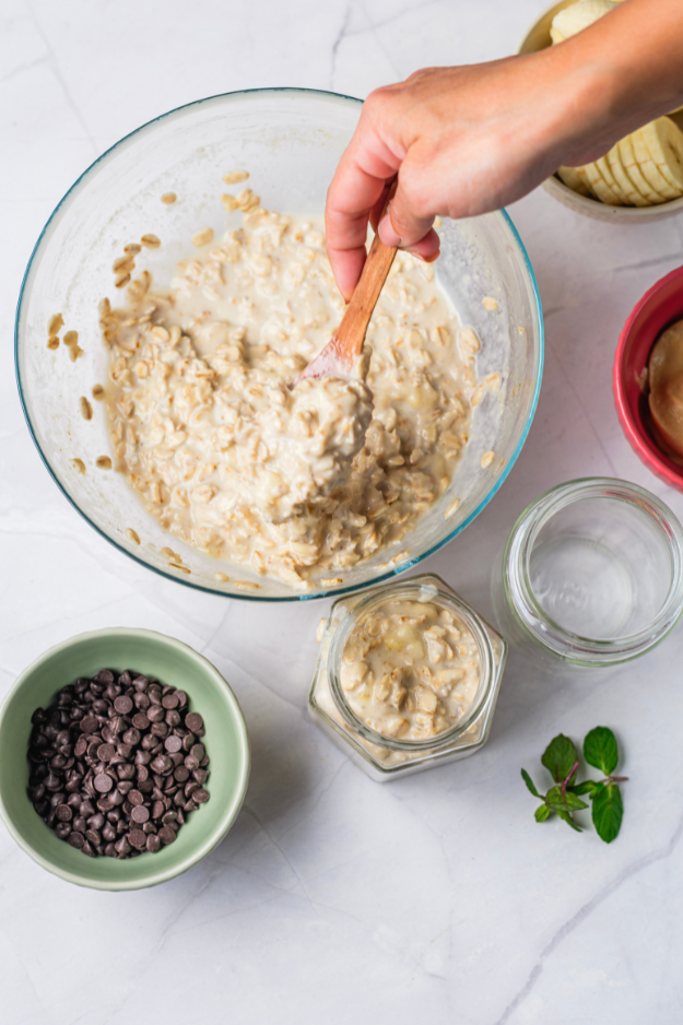 High-Protein No-Cook Peanut Butter Banana Overnight Oats That Keep You Full All Morning High-Protein No-Cook Peanut Butter Banana Overnight Oats That Keep You Full All Morning