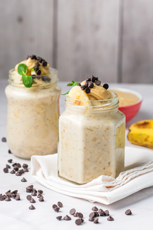 High-Protein No-Cook Peanut Butter Banana Overnight Oats That Keep You Full All Morning High-Protein No-Cook Peanut Butter Banana Overnight Oats That Keep You Full All Morning