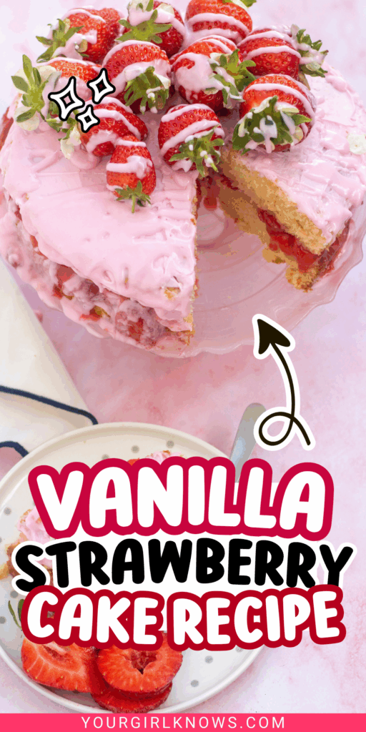 The Best Strawberry Vanilla Cake That Looks Literally Bakery-Worthy The Best Strawberry Vanilla Cake That Looks Literally Bakery-Worthy