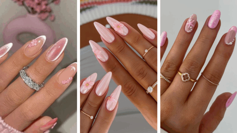 pink summer nails