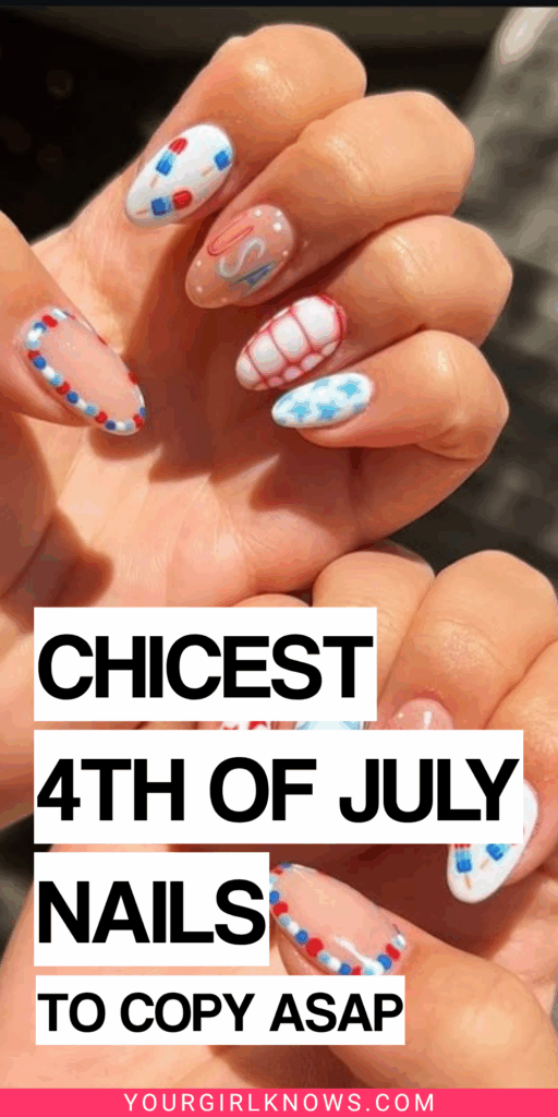 27 Cute 4th of July Nail ideas That Were Basically Made for Fireworks Photos 4th of july nail ideas