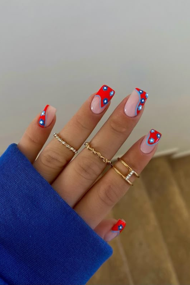 27 Cute 4th of July Nail ideas That Were Basically Made for Fireworks Photos 27 Cute 4th of July Nail ideas That Were Basically Made for Fireworks Photos