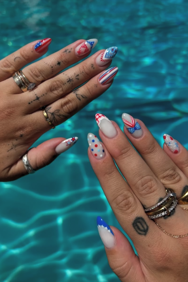 27 Cute 4th of July Nail ideas That Were Basically Made for Fireworks Photos 27 Cute 4th of July Nail ideas That Were Basically Made for Fireworks Photos