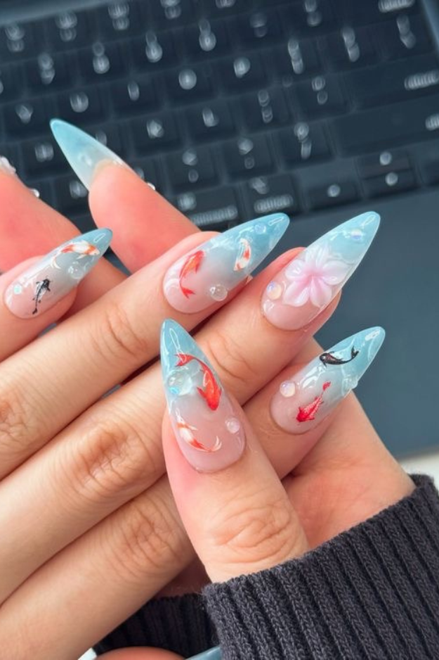 17 Statement Fish Nails That Were Definitely Made to Get Compliments 17 Statement Fish Nails That Were Definitely Made to Get Compliments