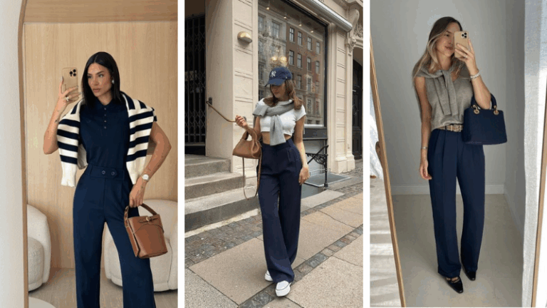 Classy Navy Blue Pants Outfits That Make Getting Dressed Feel Effortless