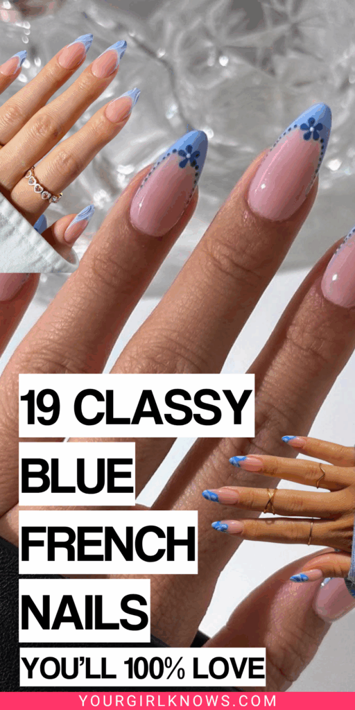 19 Chic Blue French Tips for When You Want Something Pretty but Unexpected 19 Chic Blue French Tips for When You Want Something Pretty but Unexpected