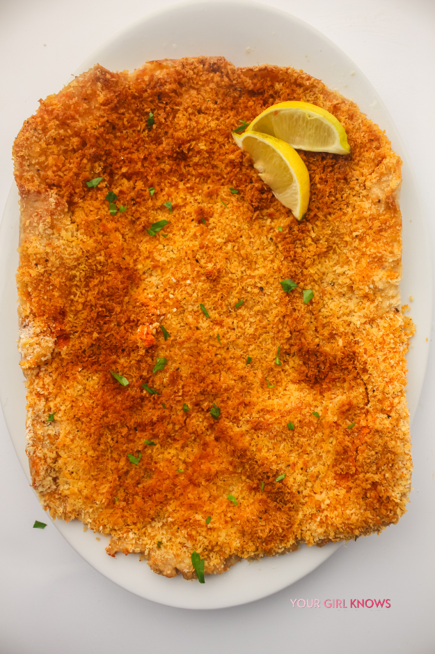 This Giant Chicken Schnitzel Brings the Crunchiest Part of Dinner to the Center of the Table This Giant Chicken Schnitzel Brings the Crunchiest Part of Dinner to the Center of the Table